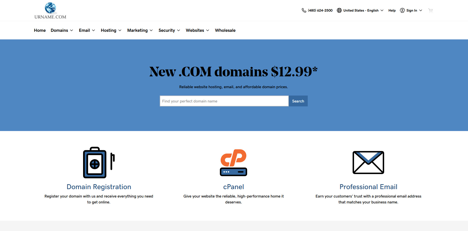 URNAME.COM - Domain Registration Register